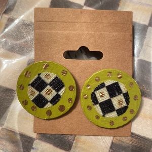 CUSTOM🛍️HANDPAINTED round pierced earrings for the Mackenzie Childs love…